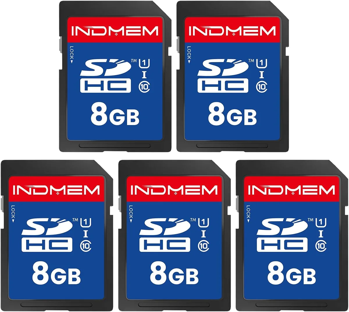 SD Cards - 5 Pack 8 GB